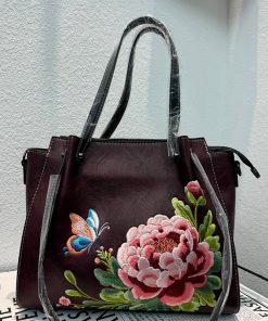 Dan retro embroidered handbag