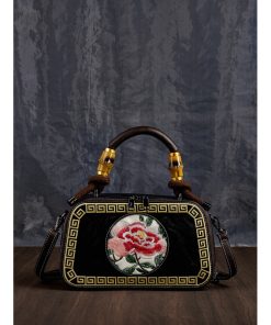 Hand embroidered luxury handbag