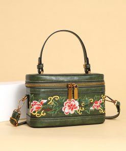 Peony embossed handbag
